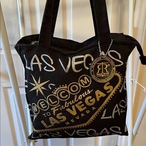 Robin Ruth Black and Gold Las Vegas Tote
